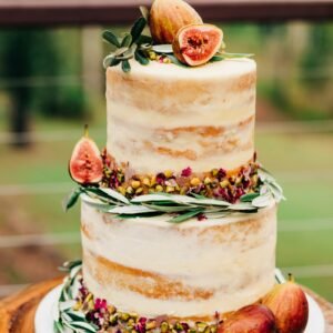 Naked Rustic Wedding Cake