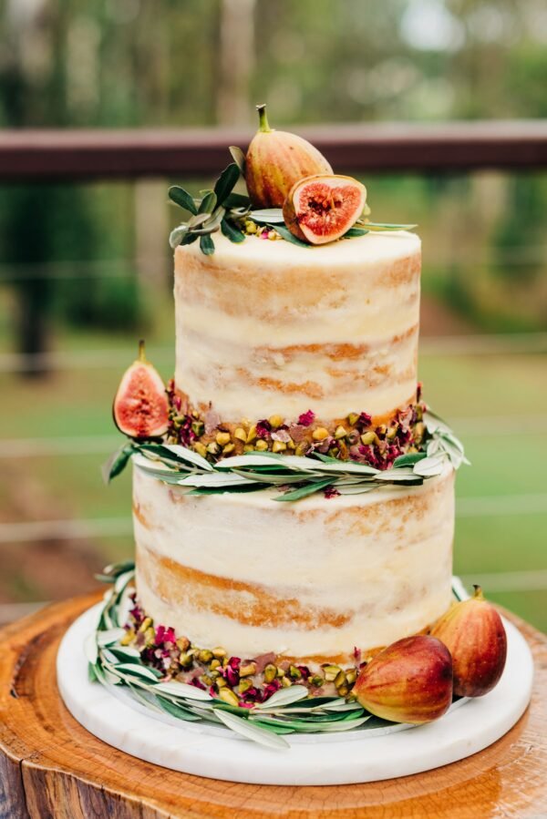 Naked Rustic Wedding Cake