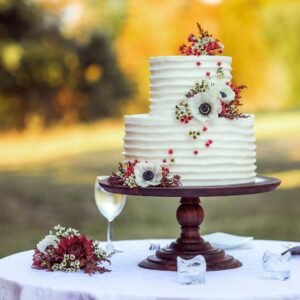Gold-Accent Four-Tier Cake