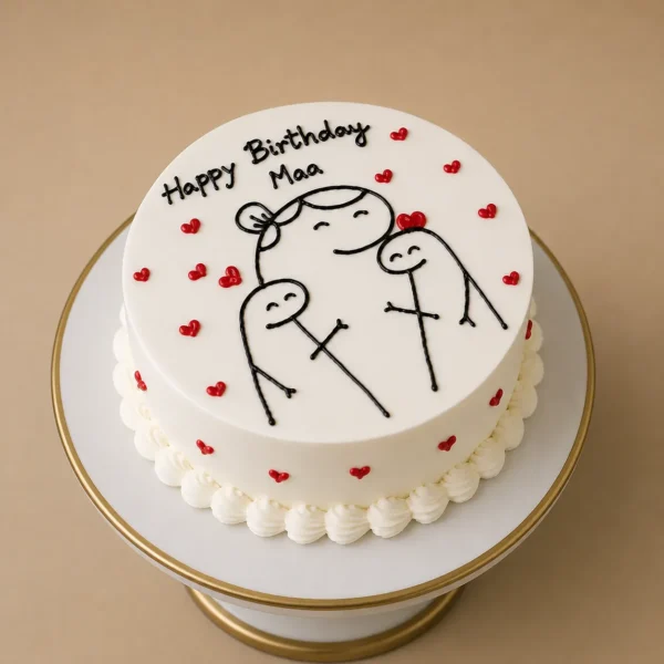 Cute Mom Cartoon Bento & Mini Cake