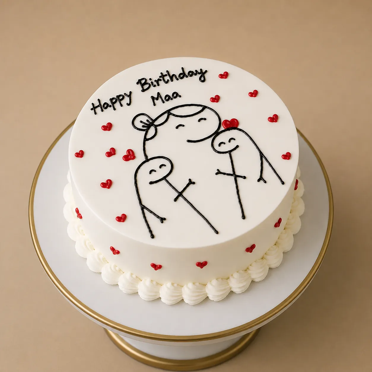 Cute Mom Cartoon Bento & Mini Cake