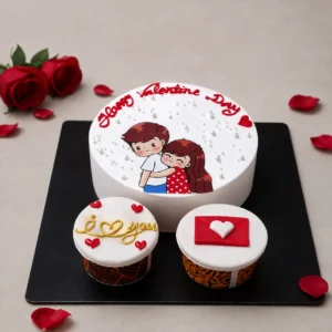 You & Me Valentine Cake