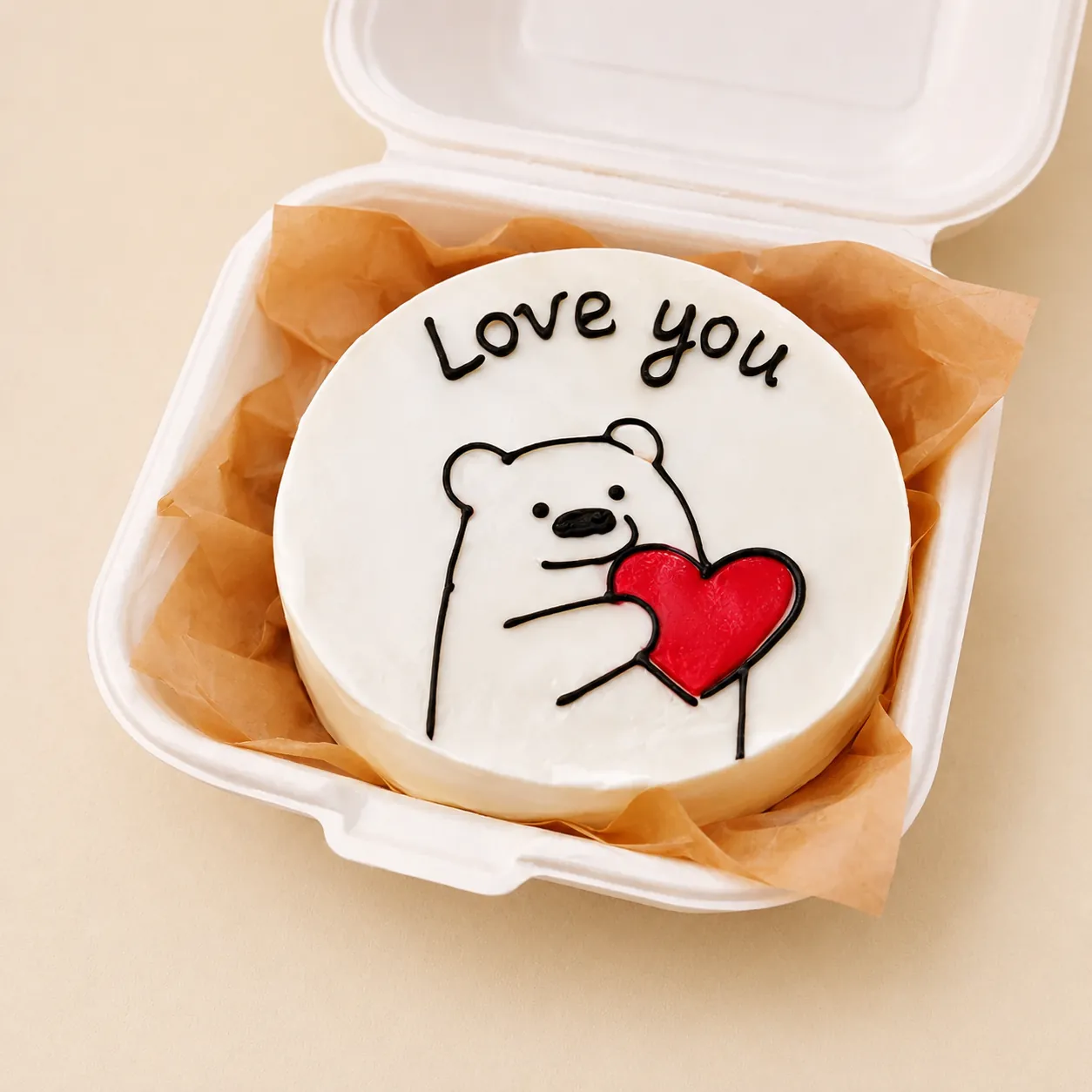 Love You Teddy Valentine Bento Cake