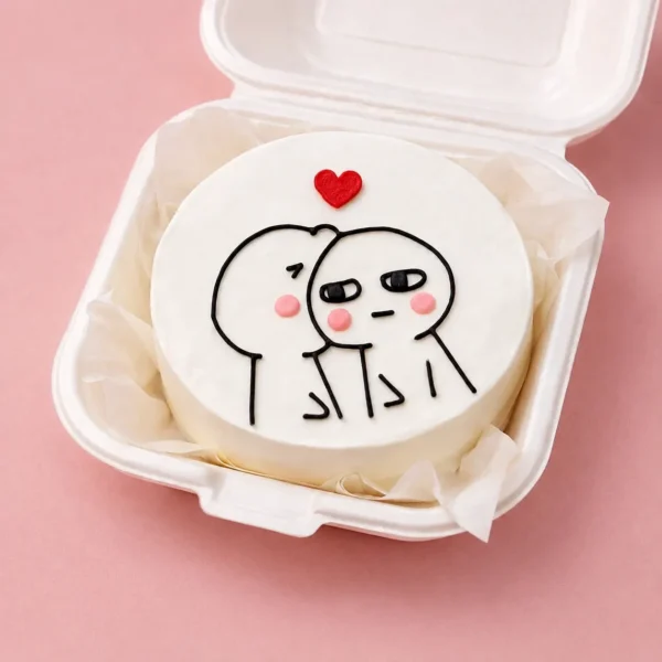 Cute Couple Valentine Bento Cake