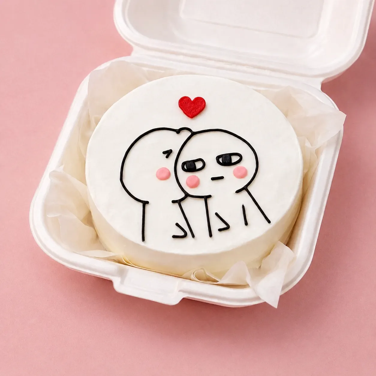 Cute Couple Valentine Bento Cake