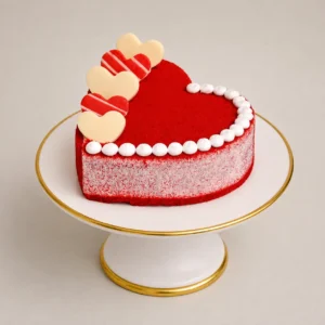 Valentine Red Velvet Heart Shape Cake