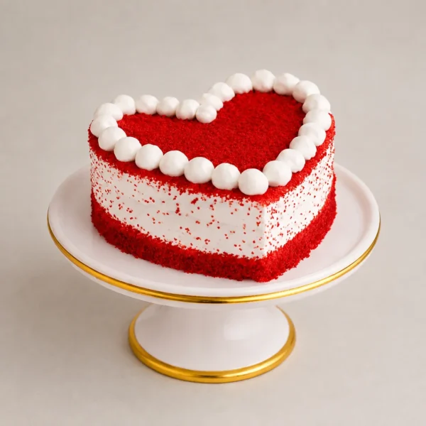 Red Velvet Heart Mini Cake