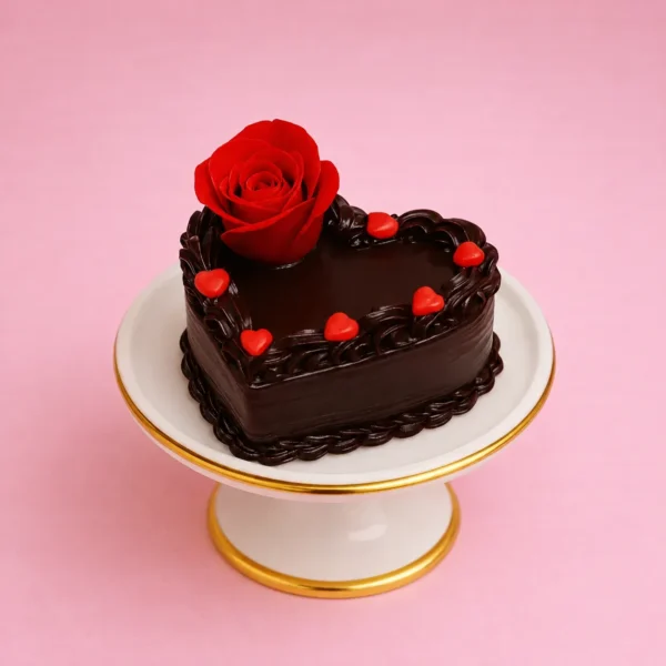 Valentine Chocolate Heart Shape Cake