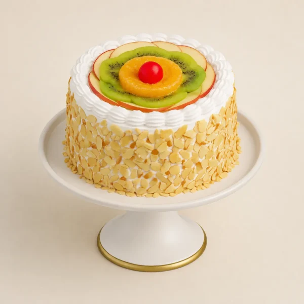 Almond Fruit Fantasy Cake