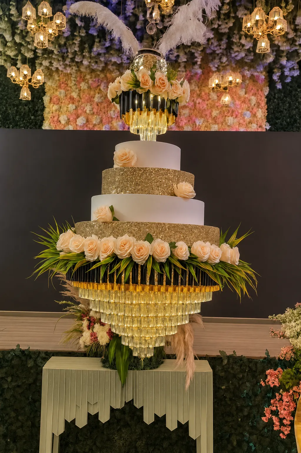 Golden Chandelier Royal Cake