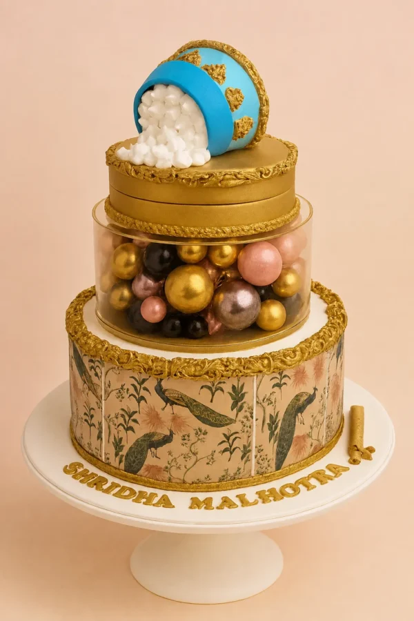 Royal Peacock Treasure Cake