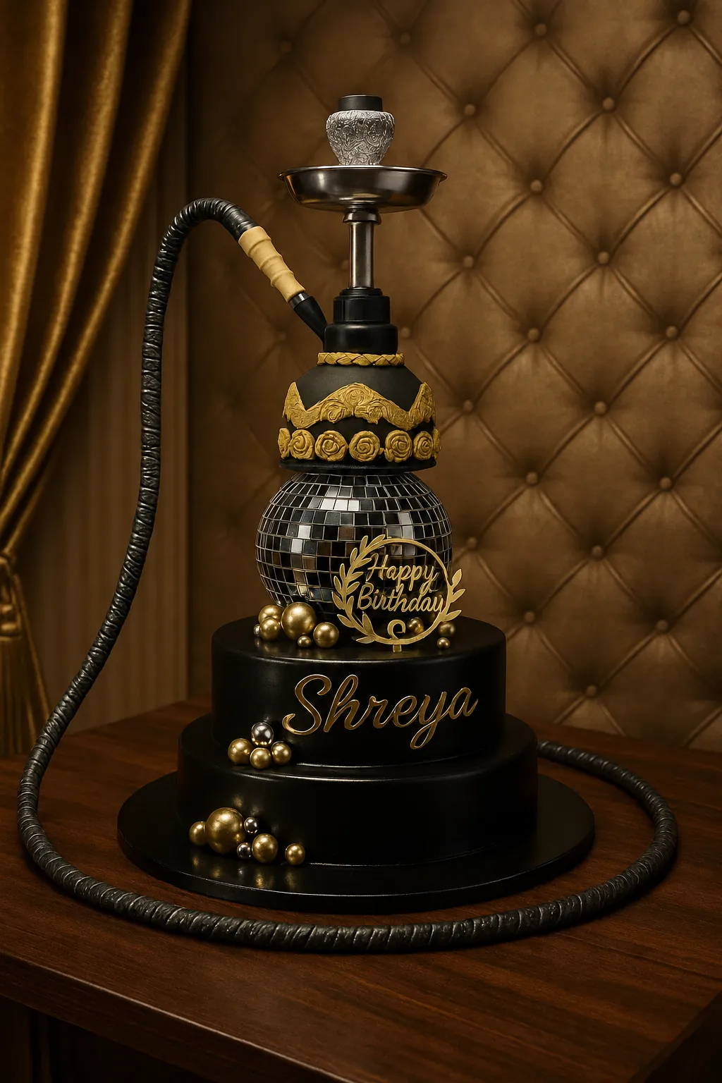 Luxury Hookah Theme Cake