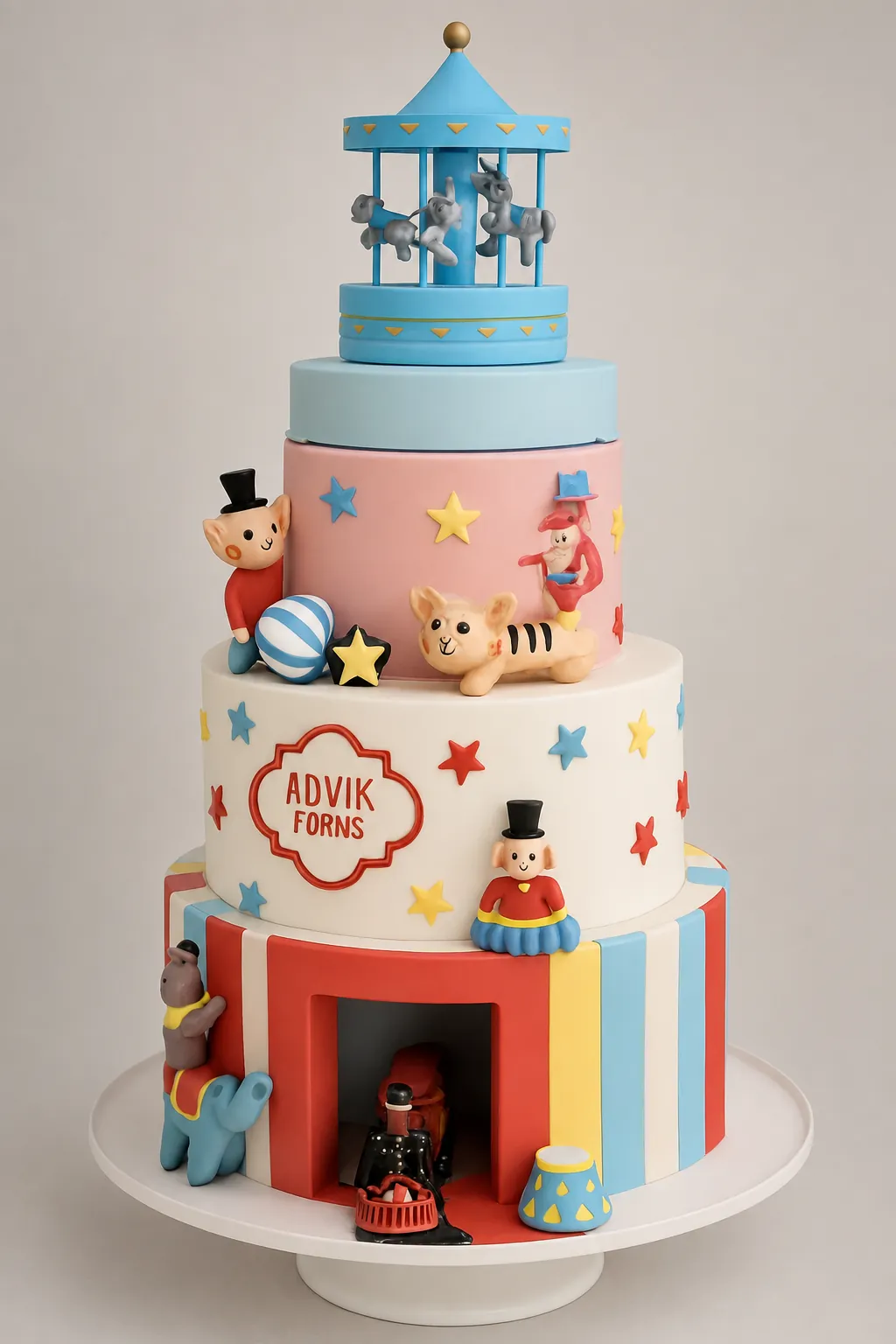 Carnival Carousel Circus Cake