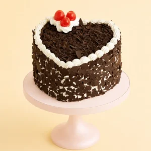 Heart Shaped Black Forest Cake