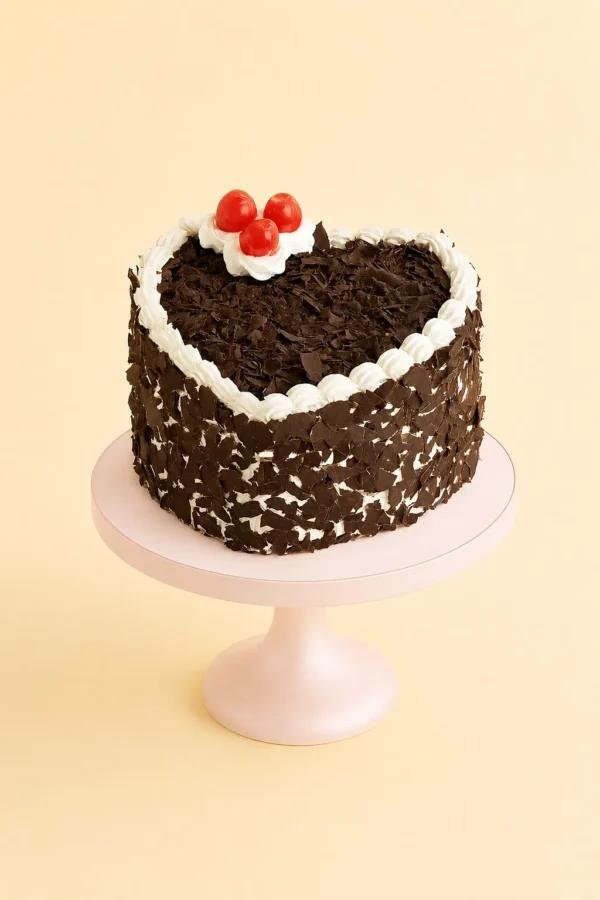 Heart Shaped Black Forest Cake