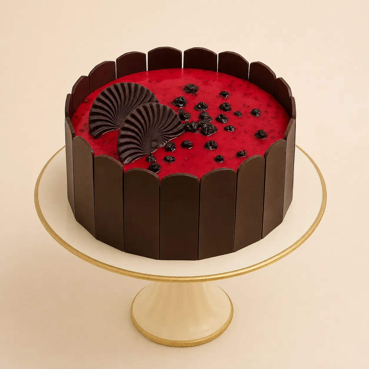 Blueberry Chocolate Fence Cake