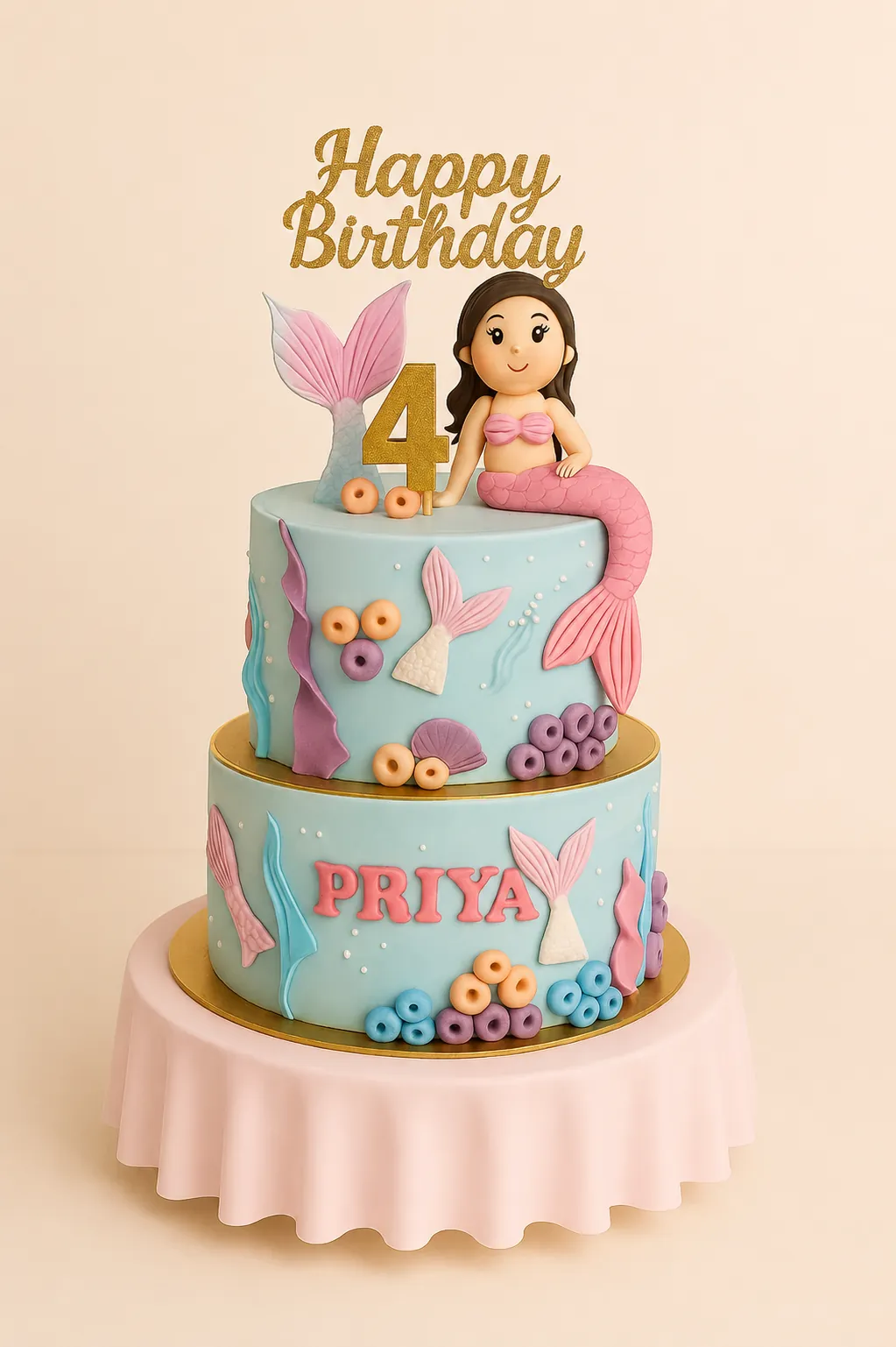 Little Mermaid Birthday Cake