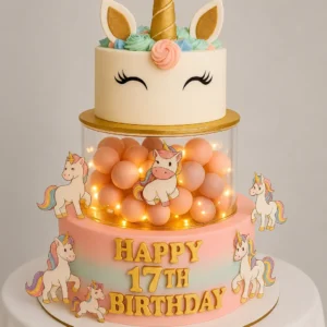 Unicorn Pastel Birthday Cake