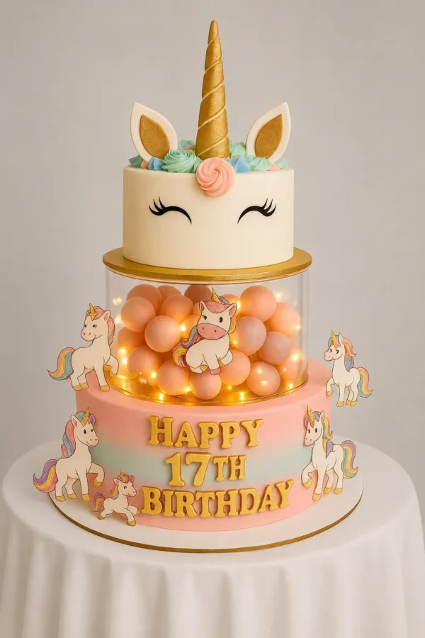 Unicorn Pastel Birthday Cake