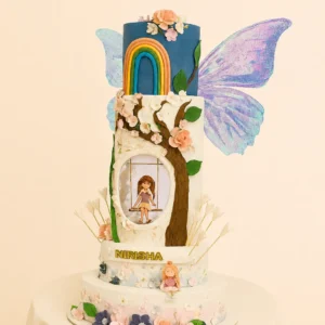 Rainbow Butterfly Fantasy Cake