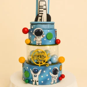 Rocket Space Theme Birthday Cake