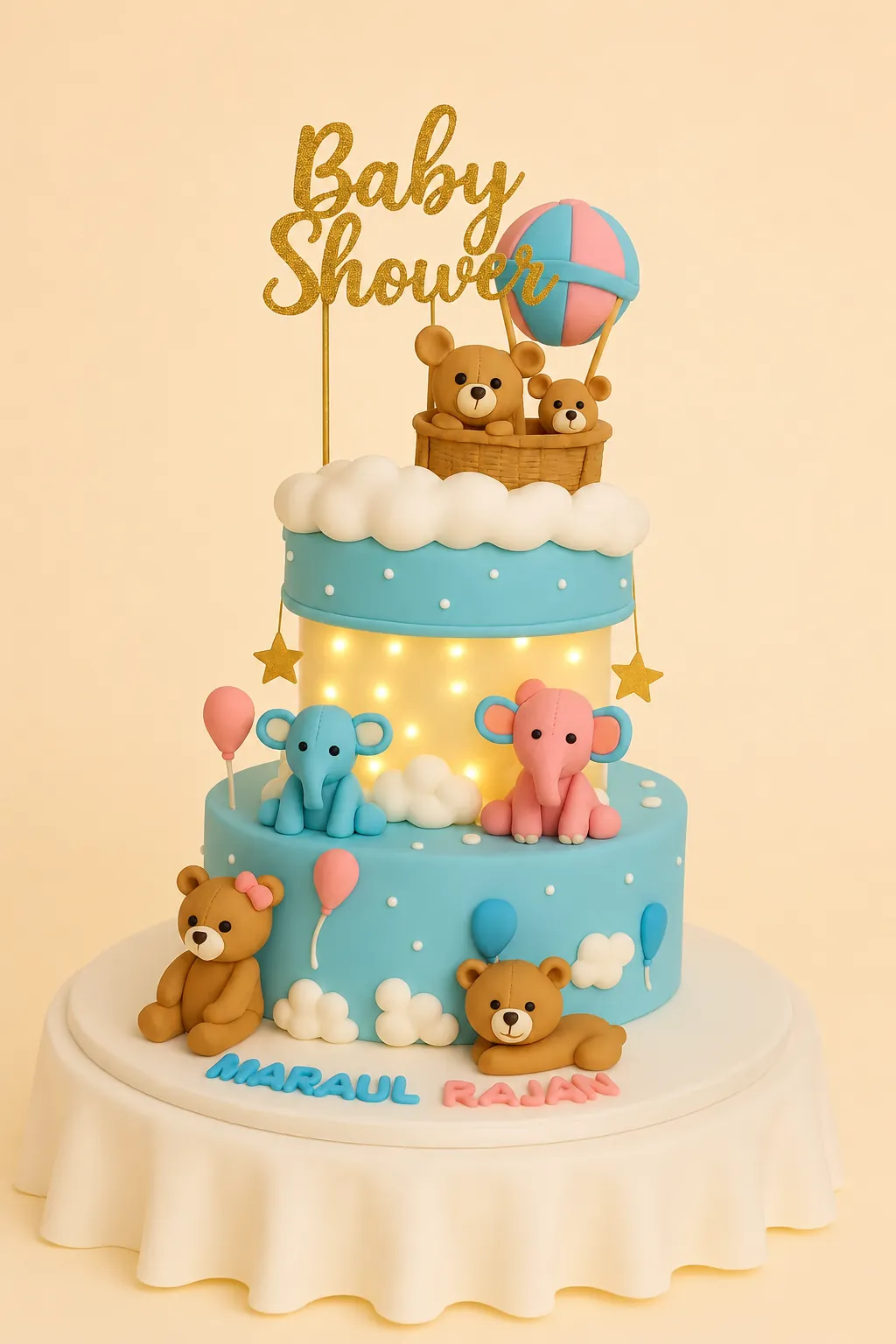 Teddy Bear Baby Shower Cake