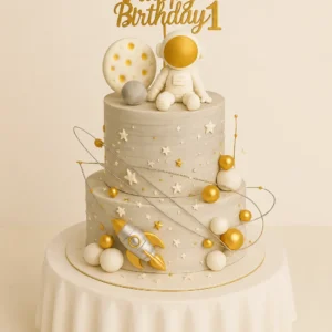 Space Theme Astronaut Cake