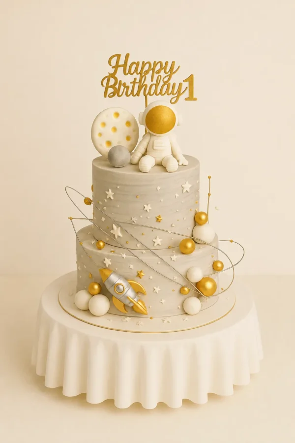 Space Theme Astronaut Cake