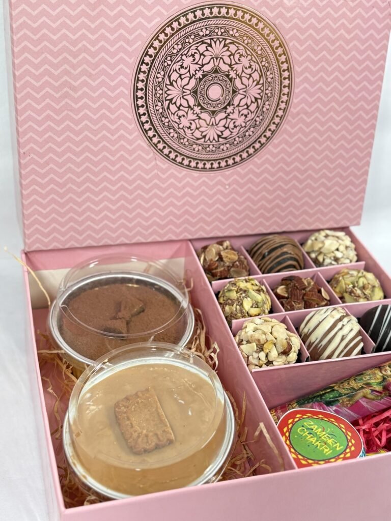 Diwali Pink Assorted Sweets Hamper - Old School Truffle
