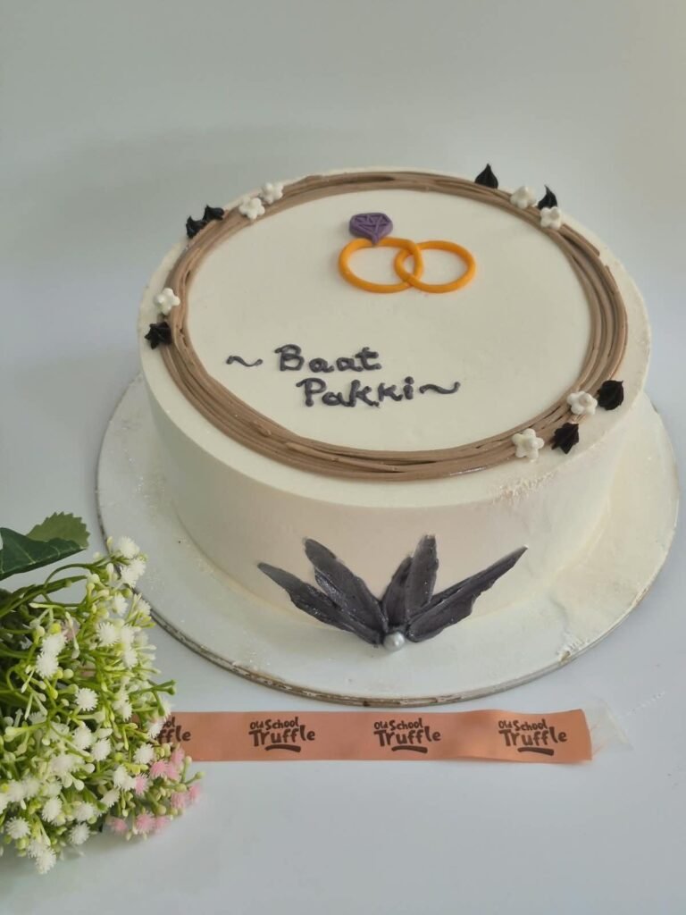 Engagement Designer Cake (Design 3) - Old School Truffle