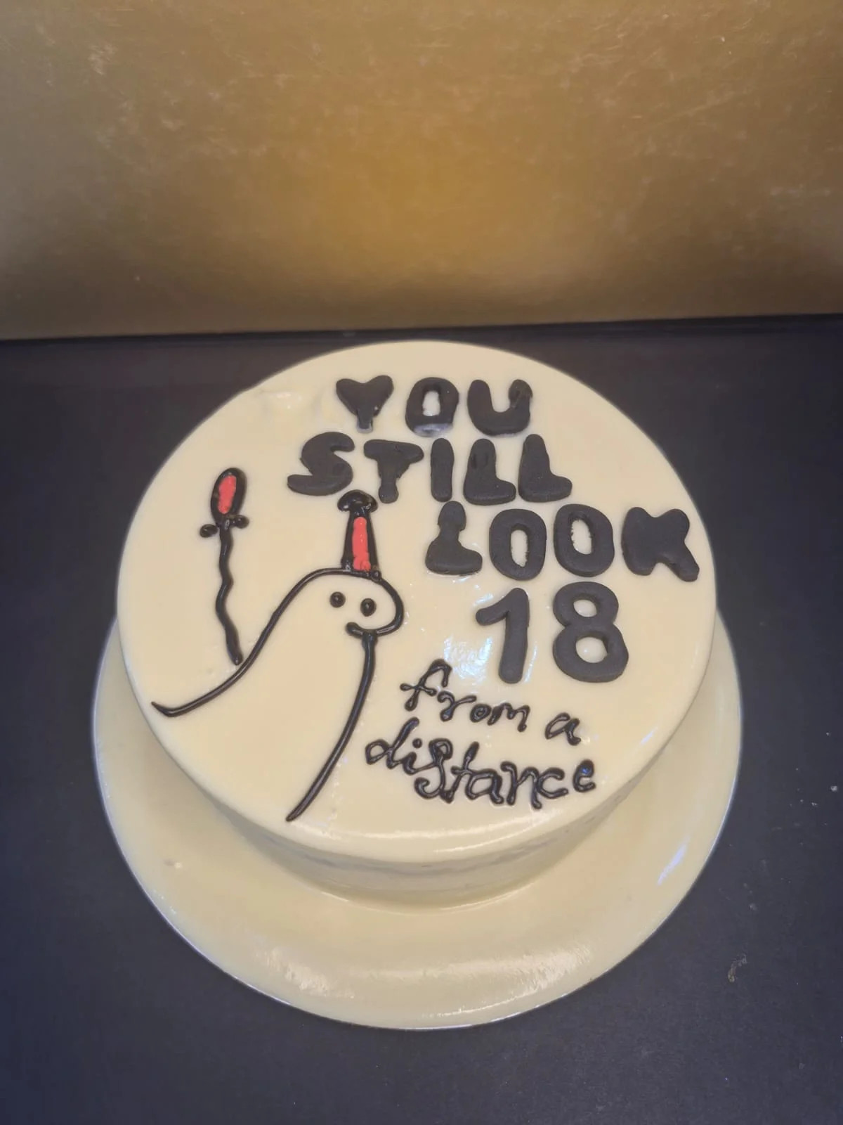 Funny Ghost 18th Birthday Cake - Old School Truffle