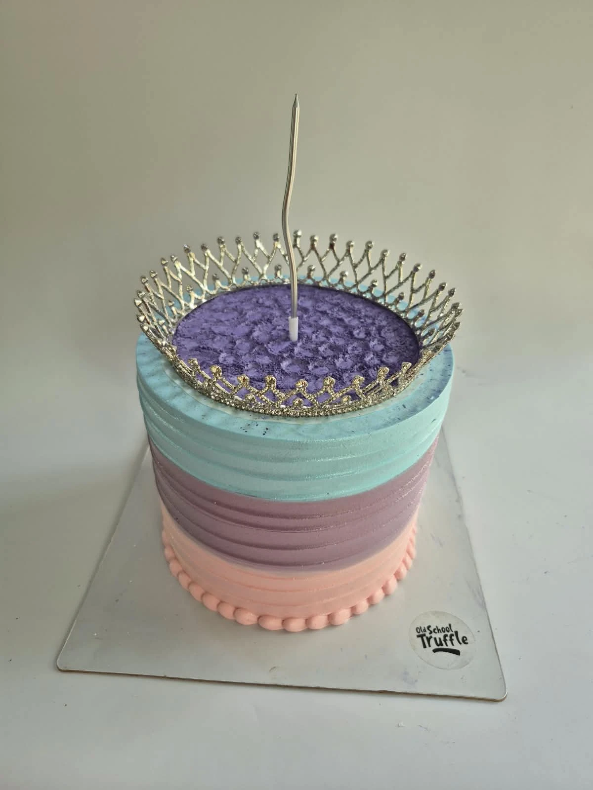 Girls’ Birthday Cake – Pastel Crown - Old School Truffle