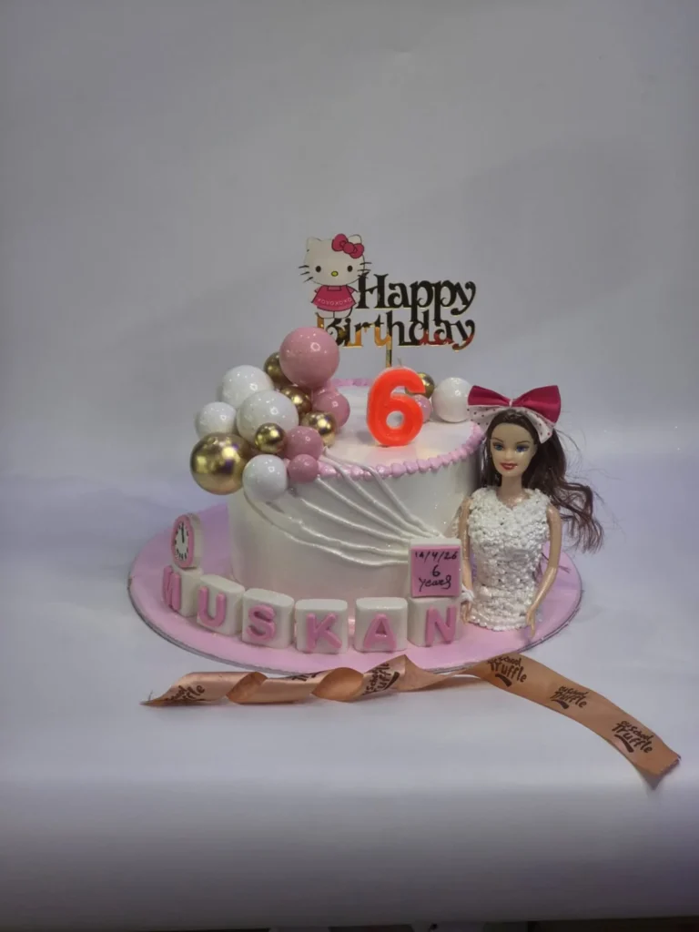 Hello Kitty & Doll Birthday Cake – Muskan - Old School Truffle