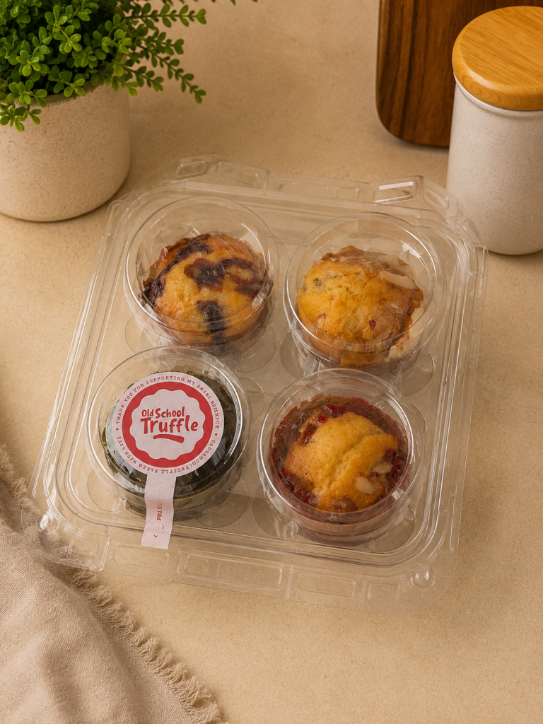 Muffins (4 Pack) 4 Flavours - Old School Truffle