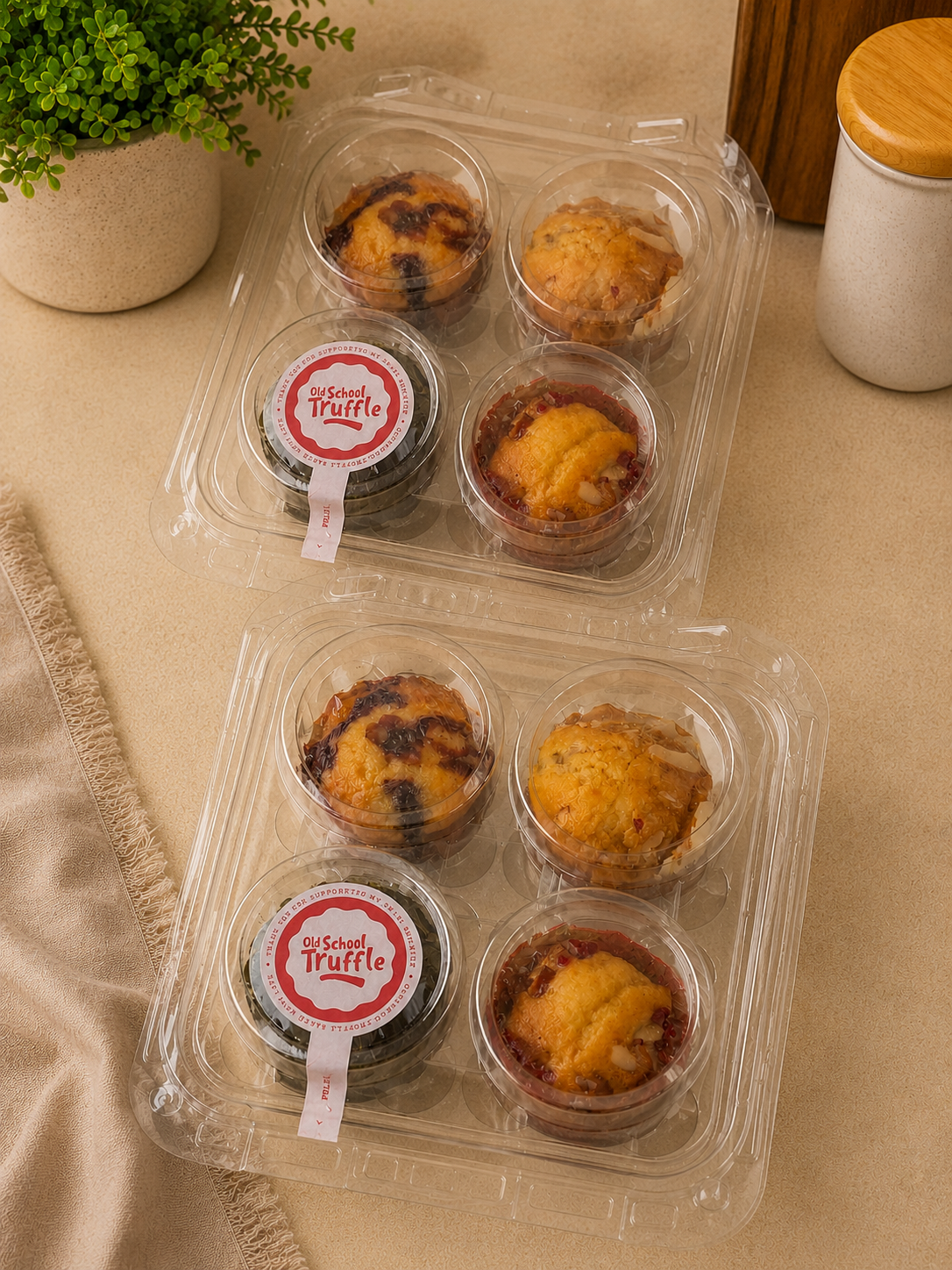 Muffins (4 Pcs) 4 Flavour (1+1) - Old School Truffle
