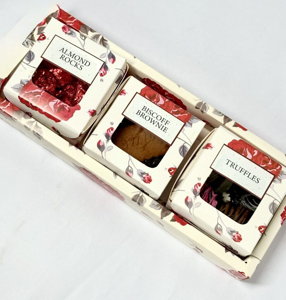 Rakhi Almond Rocks, Brownie & Truffle Tray - Old School Truffle