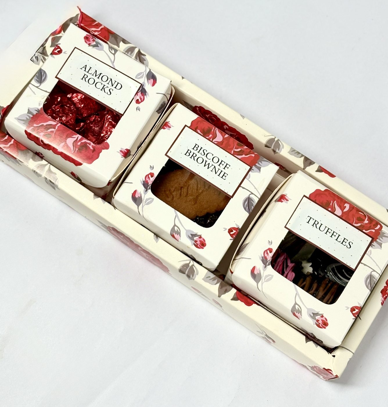 Rakhi Almond Rocks, Brownie & Truffle Tray - Old School Truffle