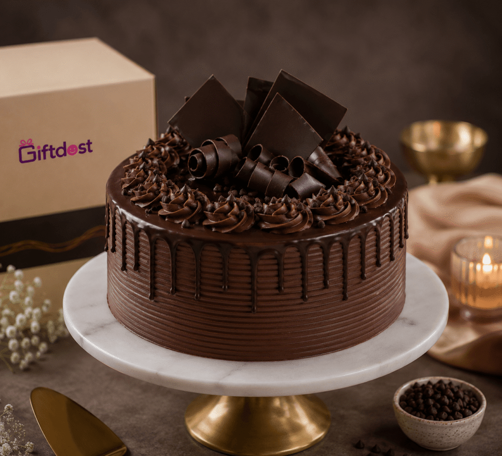 Midnight Choco Indulgence Cake - Old School Truffle cake design