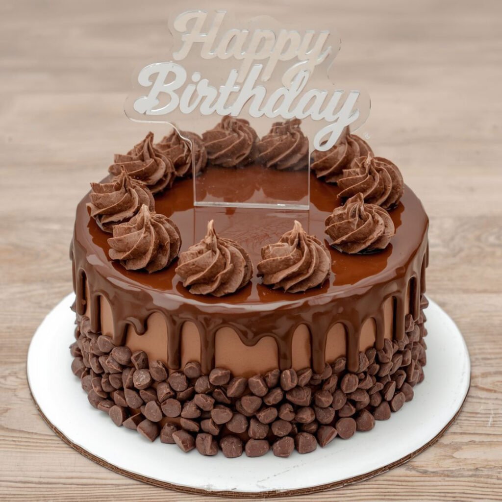 Chocolate Drip Birthday Cake - Old School Truffle cake design