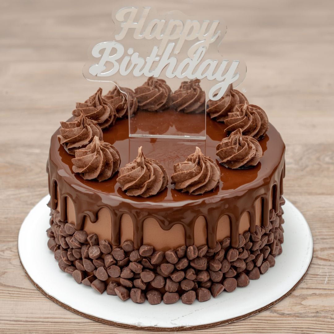 Chocolate Drip Birthday Cake - Old School Truffle cake design