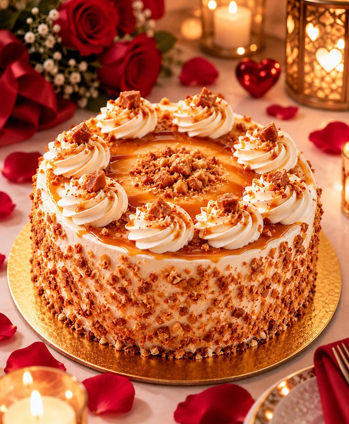 Golden Butterscotch Cake - Old School Truffle cake design