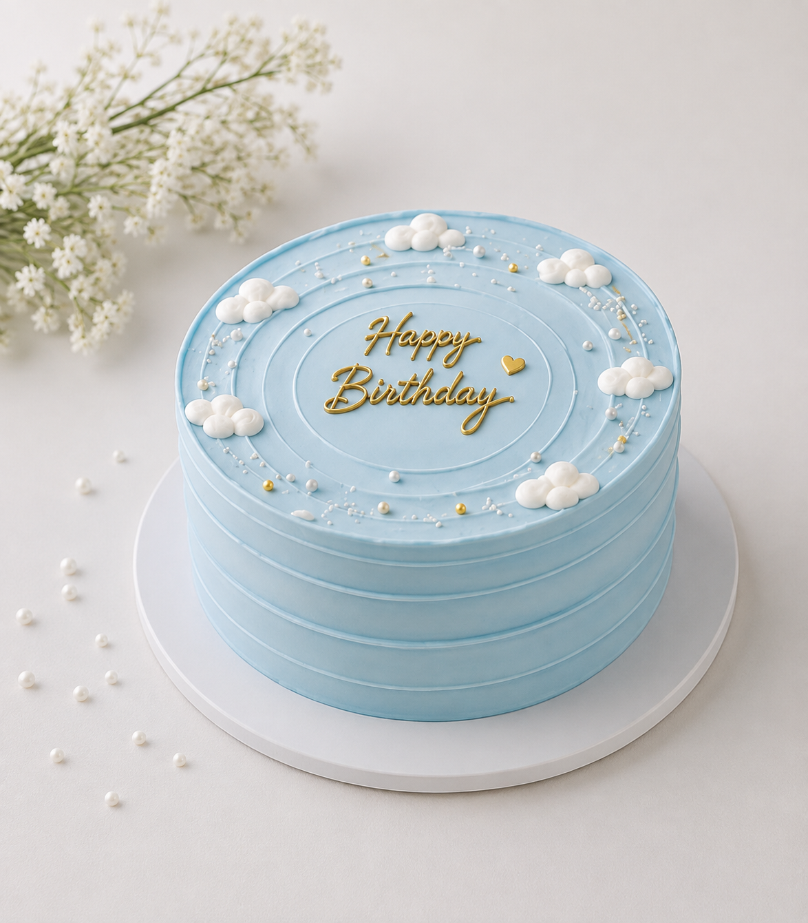 Blue Sky Celebration Cake - Old School Truffle cake design