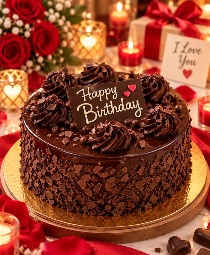 Chocolate Truffle Birthday Cake - Old School Truffle cake design