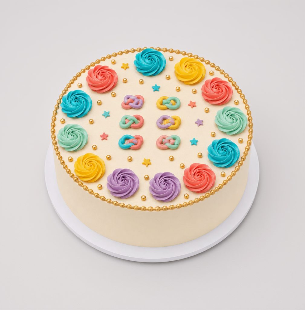 Friendship Celebration Cake - Old School Truffle cake design