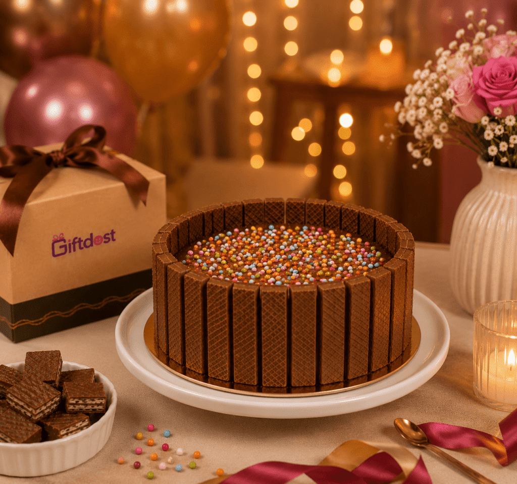 Crunchy Choco Wafer Delight Cake - Old School Truffle cake design